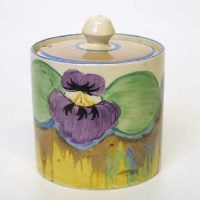 Lot 617 - Clarice Cliff jam pot