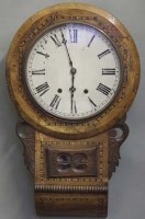 Lot 624 - American wall clock