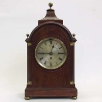 Lot 628 - Mahogany bracket clock.