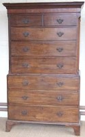 Lot 663 - Oak chest on chest.