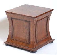 Lot 669 - Victorian rosewood pedestal cupboard.