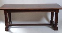 Lot 671 - Oak refectory table.