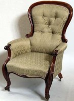 Lot 683 - Victorian Mahogany Gentleman’s Armchair.
