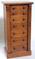 Lot 697 - 19th Century Walnut Wellington Chest.
