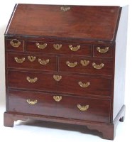 Lot 702 - George III Mahogany Fall Front Bureau