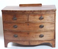 Lot 703 - George III Mahogany Bow Fronted Chest.