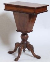 Lot 704 - 19th Century Walnut Veneered Ladies Worktable.