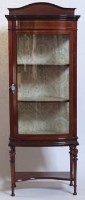 Lot 707 - Mahogany and inlaid display cabinet