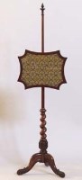 Lot 708 - Victorian mahogany pole screen