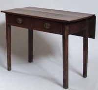 Lot 712 - Georgian oak side table with two drawers