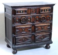 Lot 727 - Jacobean oak chest of drawers.