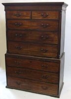 Lot 736 - Mahogany Chest on Chest.