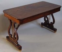 Lot 744 - Regency Rosewood Lyre End Sofa Table