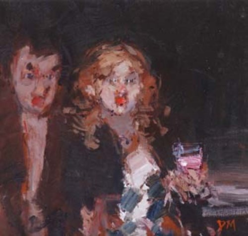 Lot 3 - Donald McKinlay, A Night Out, oil