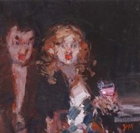 Lot 3 - Donald McKinlay, A Night Out, oil