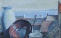 Lot 19 - Guy Worsdell, St. Ives Bay and Pots, oil