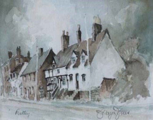 Lot 90 - J. Haydn Jones, Betley, watercolour