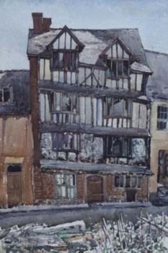 Lot 94 - Reginald Haggar, Tudor House, Exeter, watercolour