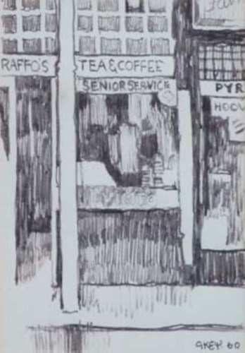 Lot 106 - Geoffrey Key, Raffo's Cafe, Stockport Road, ink