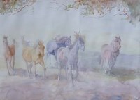 Lot 125 - Attributed to George Soper, Horse studies, watercolour