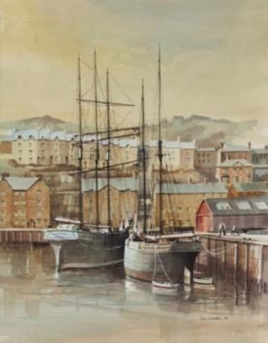 Lot 129 - Alan Kirkpatrick, Porth Madog Harbour, watercolour