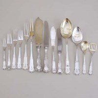 Lot 223 - One hundred sixty piece .800 1920's cutlery set.