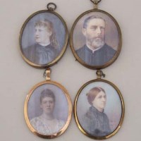 Lot 277 - Four Victorian miniature portraits.