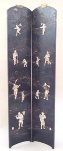 Lot 515 - Pair of Japanese hanging wall panels