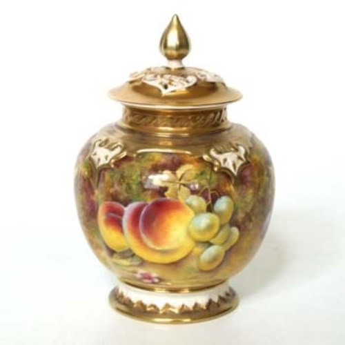 Lot 579 - Royal Worcester Pot pourri vase.