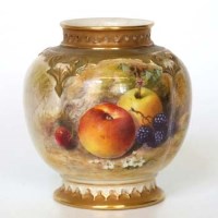 Lot 590 - Royal Worcester vase by Ricketts.