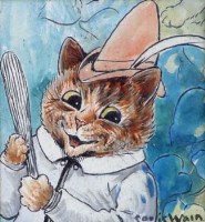 Lot 74 - Louis Wain, The Outlaw, ink and watercolour