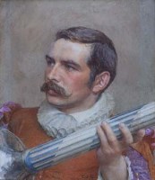 Lot 139 - E.J.G.,19th century, Portrait of a gentleman, watercolour