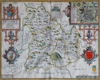 Lot 147 - Blome Map of Durham and John Speede map of Breknoke (2)