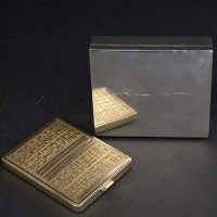 Lot 189 - German silver cigarette box with signature of
