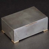 Lot 193 - Silver cigarette box, Chester 1946