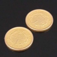 Lot 204 - Two USA gold $1 1853 (2)