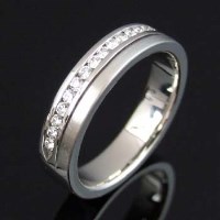 Lot 249 - Diamond half-hoop eternity ring