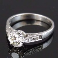 Lot 258 - 18ct white gold diamond solitair ring, 0.75pt