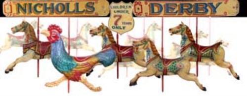Lot 374 - Funfair Carousel or Merry-go-round fitted ten