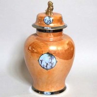 Lot 596 - Massive Carlton ware lidded vase,   decorated