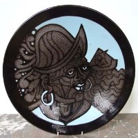 Lot 598 - Poole pottery Aegean plaque DB4265