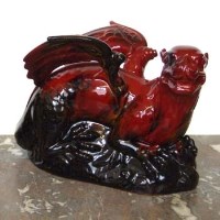 Lot 606 - Royal Doulton flambe veined dragon DB1997