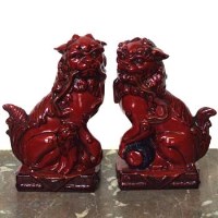 Lot 608 - Pair of Royal Doulton flambe Dogs DB3280