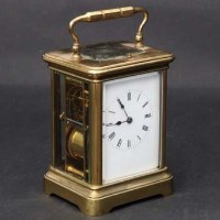 Lot 670 - French hour-repeat carriage clock