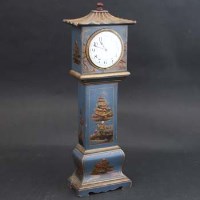 Lot 674 - Chioniserie Mini Longcase Clock