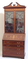 Lot 693 - Mahogany Bureau Bookcase