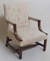 Lot 696 - Mahogany Gainsborough Chair