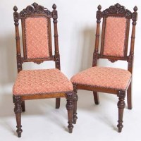 Lot 723 - set 6 Oak Victorian Dining Chairs