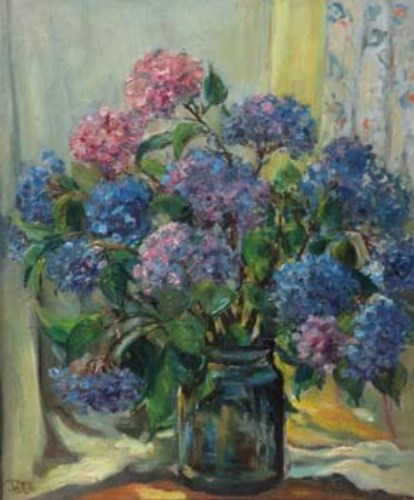 Lot 33 - William Brocklebank, Floral still life, oil