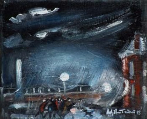 Lot 43 - William Turner, A Great Night Out in Blackpool, oil